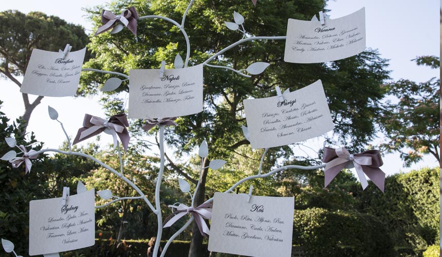 Allestimenti matrimonio in villa roma